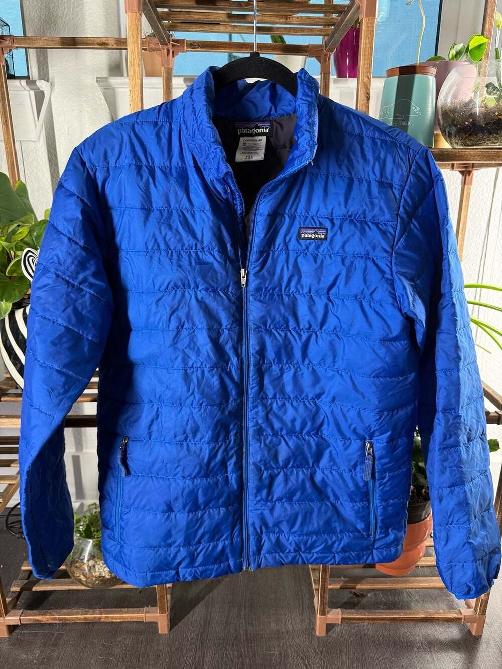 Patagonia Nano Puff Jacket Boy's XL (14) Blue Full Zip Insulated